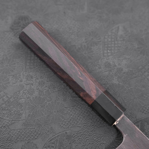 Deba Blue Steel #2 Kurouchi Buffalo Ebony Handle 270mm - Thin (10.6”)-[Musashi]-[Japanese-Kitchen-Knives]