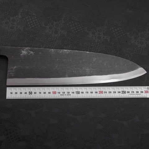 Deba Blue Steel #2 Kurouchi Buffalo Ebony Handle 300mm - Thick (11.8”)-[Musashi]-[Japanese-Kitchen-Knives]