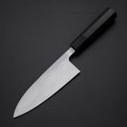 Deba Blue Steel #2 Kurouchi Chokin Dragon Buffalo Ebony Handle 150mm (5.9”)-[Musashi]-[Japanese-Kitchen-Knives]