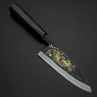 Deba Blue Steel #2 Kurouchi Chokin Dragon Buffalo Ebony Handle 150mm (5.9”)-[Musashi]-[Japanese-Kitchen-Knives]