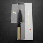 Deba Blue Steel #2 Kurouchi Magnolia Handle 120mm (4.7”)-[Musashi]-[Japanese-Kitchen-Knives]