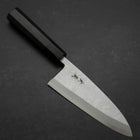 Deba Blue Steel #2 Suminagashi Buffalo Ebony Handle 165mm (6.5”)-[Musashi]-[Japanese-Kitchen-Knives]