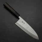 Deba Blue Steel #2 Suminagashi Buffalo Ebony Handle 180mm (7”)-[Musashi]-[Japanese-Kitchen-Knives]