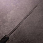 Deba Double Bevel White Steel #2 Kurouchi Buffalo Ebony Handle 165mm (6.5”)-[Musashi]-[Japanese-Kitchen-Knives]