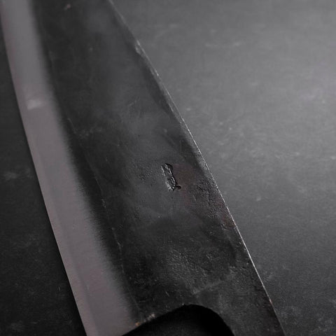 Deba Double Bevel White Steel #2 Kurouchi Oak Handle 180mm (7”)-[Musashi]-[Japanese-Kitchen-Knives]