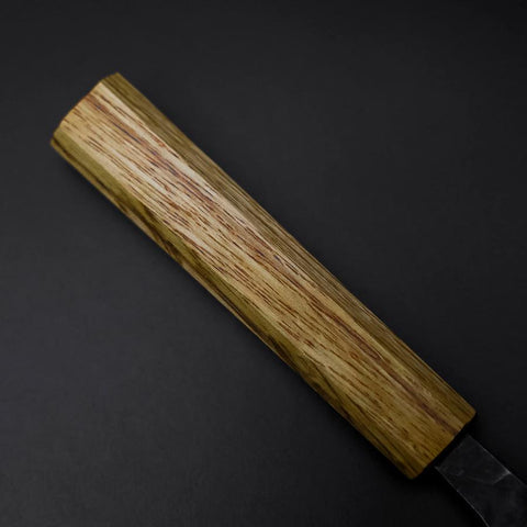 Deba Double Bevel White Steel #2 Kurouchi Oak Handle 180mm (7”)-[Musashi]-[Japanese-Kitchen-Knives]