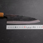 Deba Double Bevel White Steel #2 Kurouchi Oak Handle 180mm (7”)-[Musashi]-[Japanese-Kitchen-Knives]