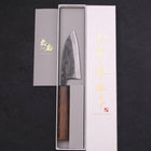 Deba Double Bevel White Steel #2 Kurouchi Sumi Urushi Handle 105mm (4.1”)-[Musashi]-[Japanese-Kitchen-Knives]