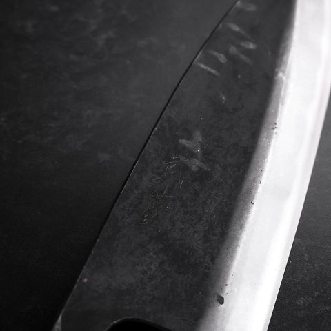 Deba Double Bevel White Steel #2 Kurouchi Sumi Urushi Handle 180mm (7”)-[Musashi]-[Japanese-Kitchen-Knives]