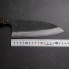 Deba Double Bevel White Steel #2 Kurouchi Sumi Urushi Handle 180mm (7”)-[Musashi]-[Japanese-Kitchen-Knives]