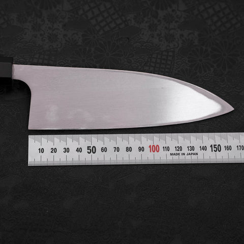 Deba Left Hand AUS-10 Polished Buffalo Teak Handle 165mm (6.5”)-[Musashi]-[Japanese-Kitchen-Knives]