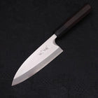 Deba Left Hand Silver Steel #3 Kasumi Buffalo Ebony Handle 165mm (6.5”)-[Musashi]-[Japanese-Kitchen-Knives]