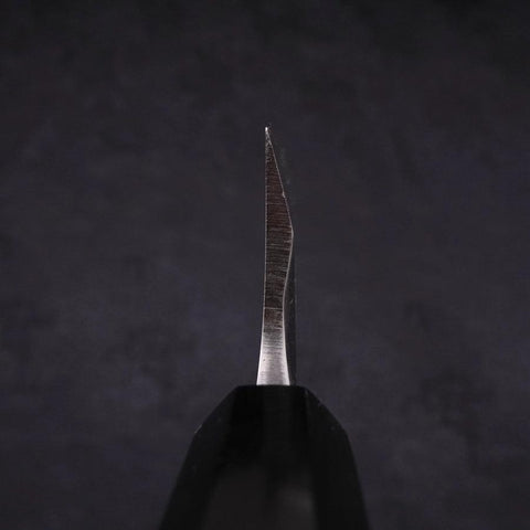 Deba Left Hand Silver Steel #3 Kasumi Buffalo Ebony Handle 165mm (6.5”)-[Musashi]-[Japanese-Kitchen-Knives]