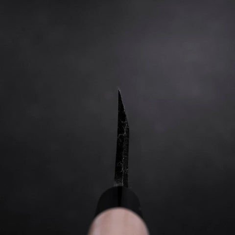 Deba Left Hand White Steel #2 Kurouchi Tsuchime Cherry Handle 180mm (7”)-[Musashi]-[Japanese-Kitchen-Knives]