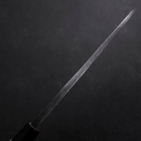 Deba Left Hand White Steel #2 Kurouchi Tsuchime Cherry Handle 180mm (7”)-[Musashi]-[Japanese-Kitchen-Knives]