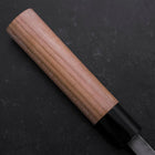 Deba Left Hand White Steel #2 Kurouchi Tsuchime Cherry Handle 180mm (7”)-[Musashi]-[Japanese-Kitchen-Knives]