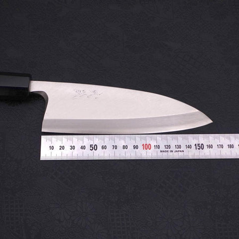 Deba Silver Steel #3 Kasumi Buffalo Ebony Handle 165mm (6.5”)-[Musashi]-[Japanese-Kitchen-Knives]