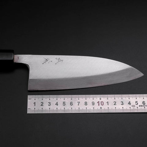 Deba Silver Steel #3 Kasumi Buffalo Ebony Handle 165mm (6.5”)-[Musashi]-[Japanese-Kitchen-Knives]