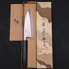 Deba Silver Steel #3 Kasumi Buffalo Ebony Handle 165mm (6.5”)-[Musashi]-[Japanese-Kitchen-Knives]