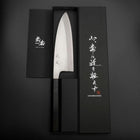 Deba Silver Steel #3 Kasumi Buffalo Ebony Handle 180mm (7”)-[Musashi]-[Japanese-Kitchen-Knives]