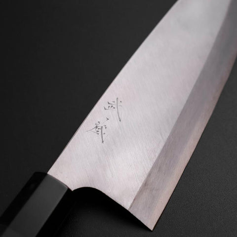 Deba Silver Steel #3 Kasumi Buffalo Ebony Handle 210mm (8.3”)-[Musashi]-[Japanese-Kitchen-Knives]