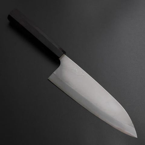 Deba Silver Steel #3 Kasumi Buffalo Ebony Handle 210mm (8.3”)-[Musashi]-[Japanese-Kitchen-Knives]