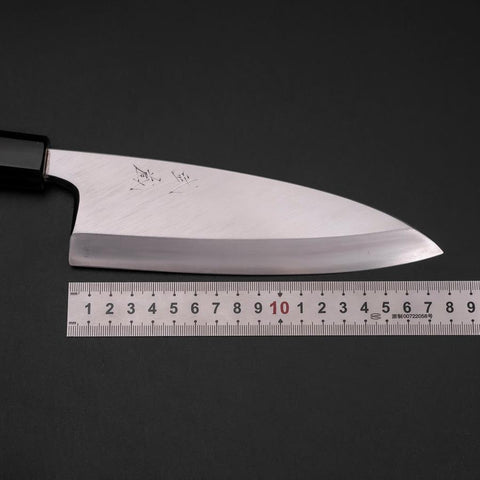 Deba Silver Steel #3 Kasumi Buffalo Magnolia Handle 180mm (7”)-[Musashi]-[Japanese-Kitchen-Knives]
