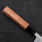 Deba Silver Steel #3 Kasumi Buffalo Teak Handle 165mm (6.5”)-[Musashi]-[Japanese-Kitchen-Knives]