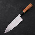 Deba Silver Steel #3 Kasumi Buffalo Teak Handle 180mm (7”)-[Musashi]-[Japanese-Kitchen-Knives]