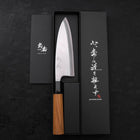 Deba Silver Steel #3 Kasumi Buffalo Teak Handle 180mm (7”)-[Musashi]-[Japanese-Kitchen-Knives]