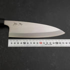 Deba Silver Steel #3 Kasumi Buffalo Teak Handle 180mm (7”)-[Musashi]-[Japanese-Kitchen-Knives]