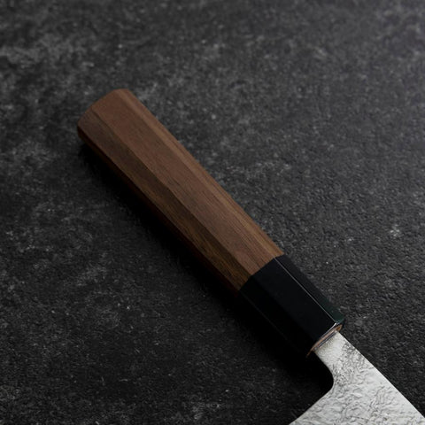Deba VG-10 Nashiji Buffalo Walnut Handle 120mm (4.7”)-[Musashi]-[Japanese-Kitchen-Knives]