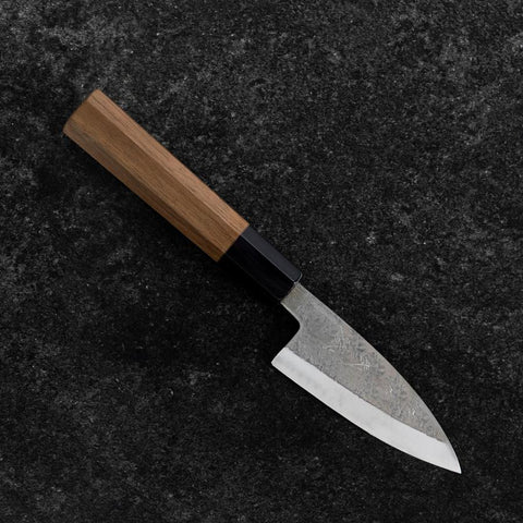 Deba VG-10 Nashiji Buffalo Walnut Handle 90mm (3.5”)-[Musashi]-[Japanese-Kitchen-Knives]