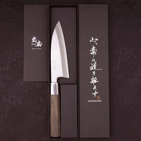 Deba White Steel #1 Walnut Handle 150mm (5.9”)-[Musashi]-[Japanese-Kitchen-Knives]