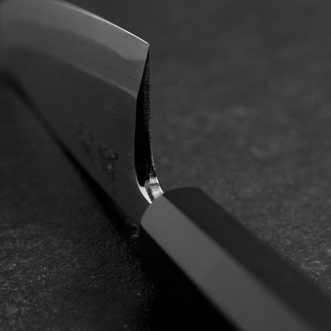 Deba White Steel #2 Kasumi Buffalo Ebony Handle 120mm (4.7”)-[Musashi]-[Japanese-Kitchen-Knives]
