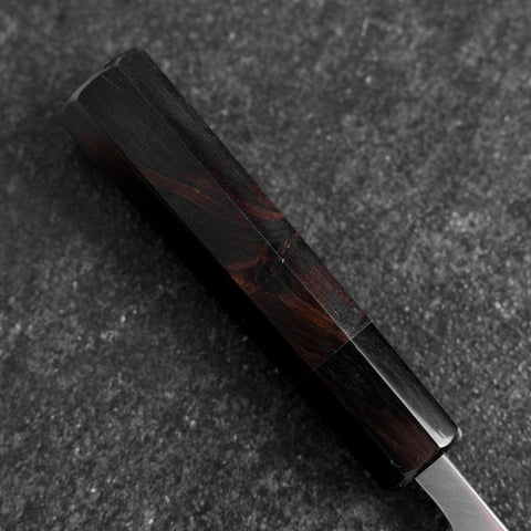 Deba White Steel #2 Kasumi Buffalo Ebony Handle 120mm (4.7”)-[Musashi]-[Japanese-Kitchen-Knives]