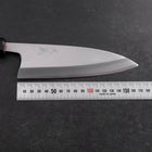 Deba White Steel #2 Kasumi Buffalo Ebony Handle 165mm (6.5”)-[Musashi]-[Japanese-Kitchen-Knives]
