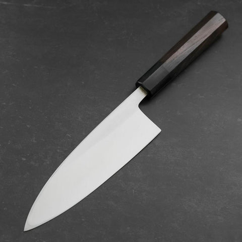 Deba White Steel #2 Kasumi Buffalo Ebony Handle 180mm (7”)-[Musashi]-[Japanese-Kitchen-Knives]
