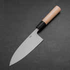 Deba White Steel #2 Kasumi Buffalo Magnolia Handle 150mm (5.9”)-[Musashi]-[Japanese-Kitchen-Knives]
