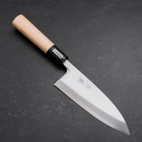 Deba White Steel #2 Kasumi Buffalo Magnolia Handle 150mm (5.9”)-[Musashi]-[Japanese-Kitchen-Knives]