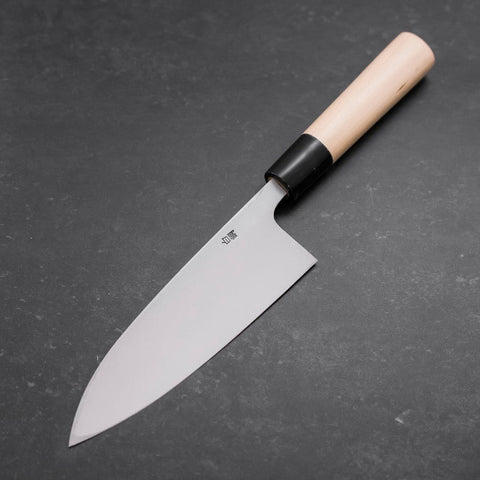 Deba White Steel #2 Kasumi Buffalo Magnolia Handle 165mm (6.5”)-[Musashi]-[Japanese-Kitchen-Knives]