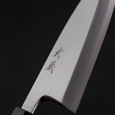 Deba White Steel #2 Kasumi Buffalo Teak Handle 150mm (5.9”)-[Musashi]-[Japanese-Kitchen-Knives]