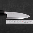 Deba White Steel #2 Kasumi Buffalo Teak Handle 150mm (5.9”)-[Musashi]-[Japanese-Kitchen-Knives]