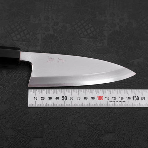 Deba White Steel #2 Kasumi Buffalo Teak Handle 150mm (5.9”)-[Musashi]-[Japanese-Kitchen-Knives]