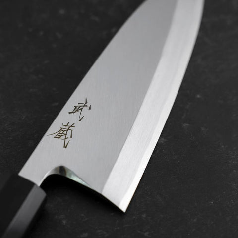 Deba White Steel #2 Kasumi Buffalo Teak Handle 165mm (6.5”)-[Musashi]-[Japanese-Kitchen-Knives]