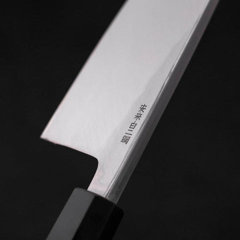 Deba White Steel #2 Kasumi Buffalo Teak Handle 180mm (7”)-[Musashi]-[Japanese-Kitchen-Knives]