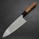 Deba White Steel #2 Kasumi Buffalo Teak Handle 195mm (7.7”)-[Musashi]-[Japanese-Kitchen-Knives]