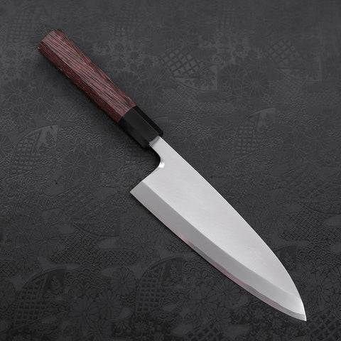 Deba White Steel #2 Kasumi Buffalo Wenge Handle 180mm (7”)-[Musashi]-[Japanese-Kitchen-Knives]