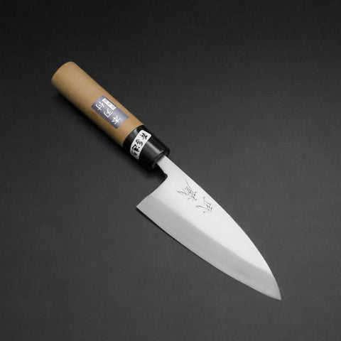 Deba White Steel #2 Kasumi Cherry Handle 120mm (4.7”)-[Musashi]-[Japanese-Kitchen-Knives]
