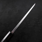 Deba White Steel #2 Kasumi Chokin Gold Sakura-Fuji Buffalo Ebony Handle 165mm (6.5”)-[Musashi]-[Japanese-Kitchen-Knives]